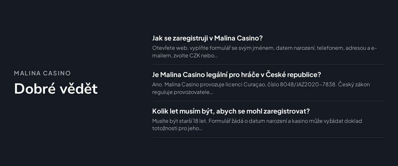 Prohlédněte časté otázky přehledně.